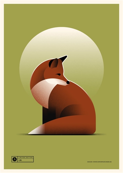 Fox Art Print by Simon Marchner