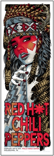 Red Hot Chili Peppers Concert Poster by Rhys Cooper
