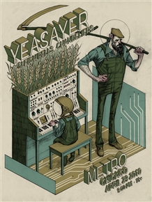 Yeasayer Concert Poster by Rich Kelly