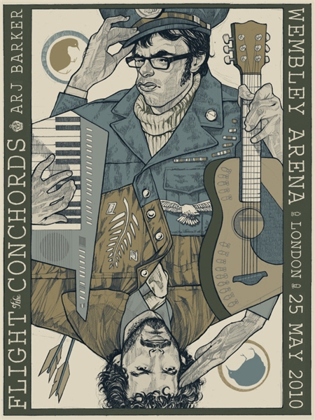 Flight Of The Conchords Concert Poster by Rich Kelly