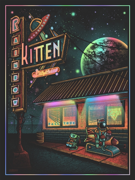 Rainbow Kitten Concert Poster by Luke Martin