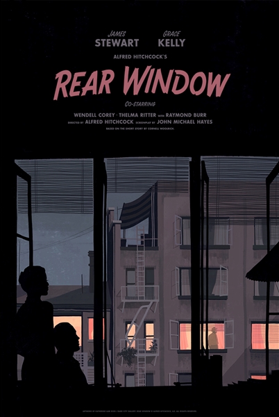 Rear Window movie poster by Katherine Lam