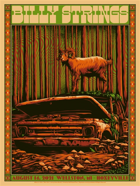 Billy Strings Concert Poster by Simon Berndt