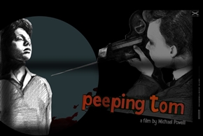 Peeping Tom Poster by Swava Harasymowicz Large Blue