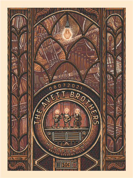 The Avett Brothers Concert Poster by Luke Martin