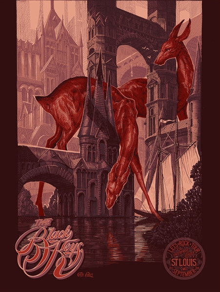 The Black Keys concert poster by Calvin Laituri