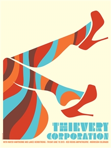 Thievery Corporation Concert Poster by Dan Stiles