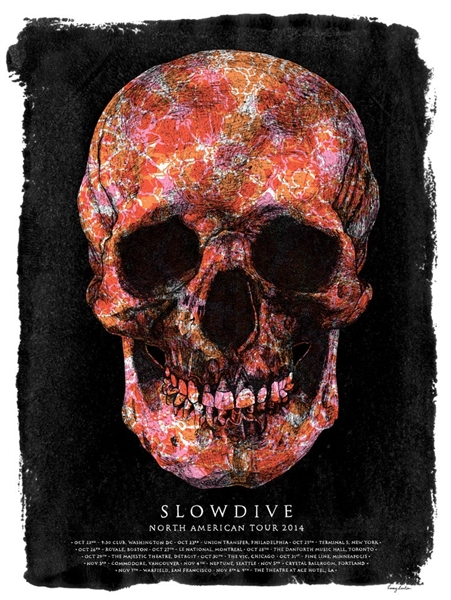 Slowdive Concert Poster by Tommy Davidson