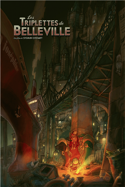 The Triplets of Belleville movie poster by Sylvain Chomet