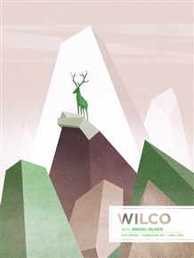 Wilco and Angel Olsen concert poster by Housebear design