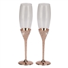 "Galaxy" Rose Gold Champagne Flutes