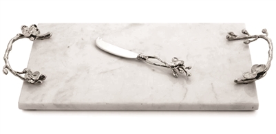 Michael Aram White Orchid Cheese Board w/ Knife