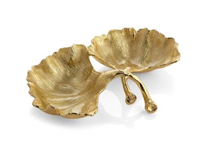Michael Aram New Leaves Ginkgo Double Compartment Dish