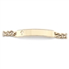 Gold Ladiesâ€™ ID Bracelet with Cut Out Cross Plaque