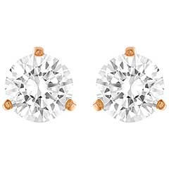 Solitaire Pierced Earrings