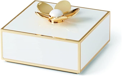 Kate Spade Make It Pop Floral Box, White and Gold