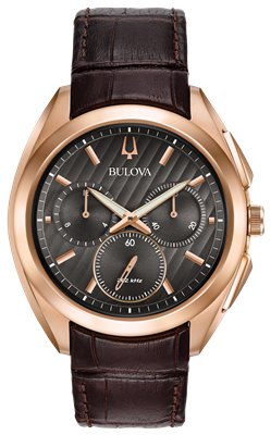 Mens Rose Gold Curv Chronograph