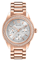 Women's Rose Gold  Crystal watch