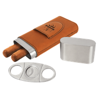 Cigar Case with Cutter in Vegan Leather
