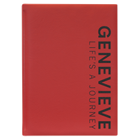 7" x 9 3/4" Red Vegan Leather Journal-Lined Paper