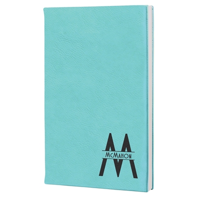 7" x 9 3/4" Turquoise Vegan Leather Journal-Lined Paper