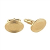Yellow Gold Oval Cuff Links