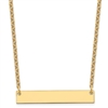 Sterling Silver/Gold-plated Medium Polished Blank Bar Necklace