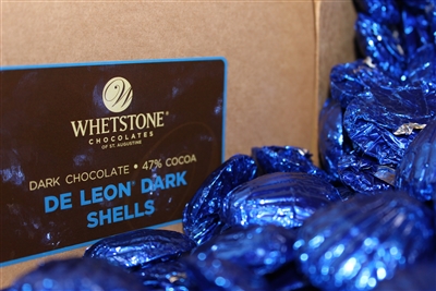Bulk De Leon Dark Chocolate Shells in 5lb Box (47% Cocoa)