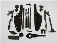 Crescent Side By Side Parts Assortment
â€‹Hammers, Sears, Side Plates, Safety Etc.
â€‹Hammerless Coil Mainspring Model