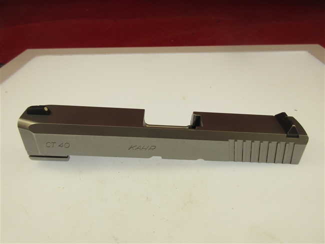 Kahr CT40 Slide Assembly
â€‹Includes Striker, Extractor, Front & Rear Sights