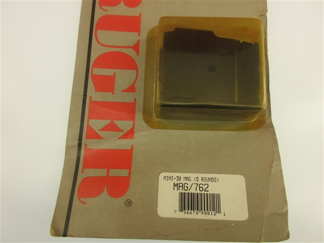 Ruger Mini 30 Magazine, 5 Rd.
â€‹New Old Stock Part# MAG/762