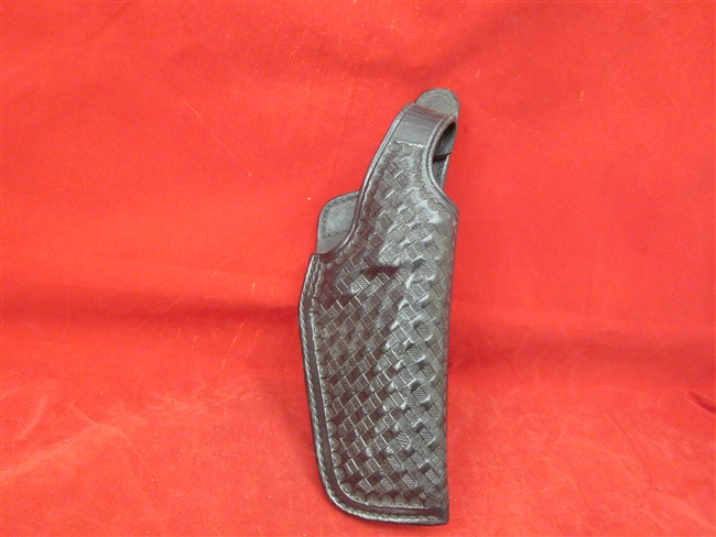 Black Weave Leather Revolver Holster