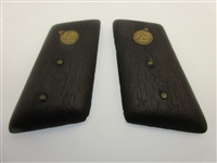 Ortgies Pocket Semi Auto .25 Smooth Walnut Grip Panels W/ Medallions