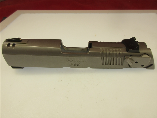 Ruger P95 9MM Slide Assembly, Stainless
â€‹Includes Sights, Safety, Firing Pin Assembly & Extractor