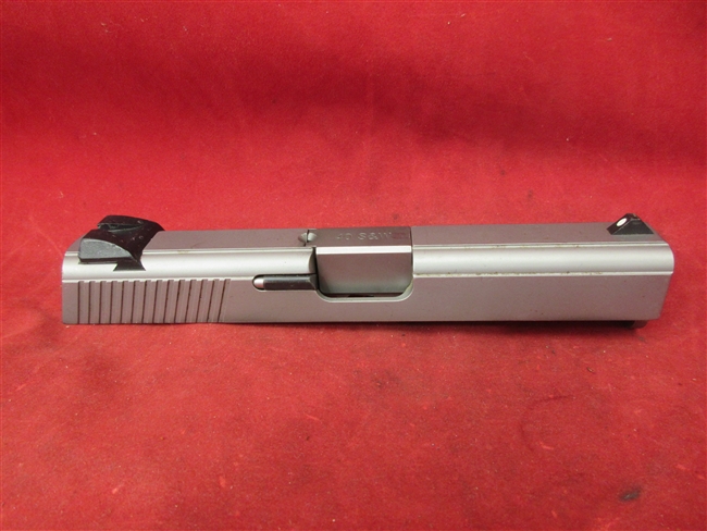 Smith & Wesson SW40GVE Slide Assembly
â€‹Complete Slide With Striker, Extractor,
â€‹Sights, Barrel & Recoil Spring