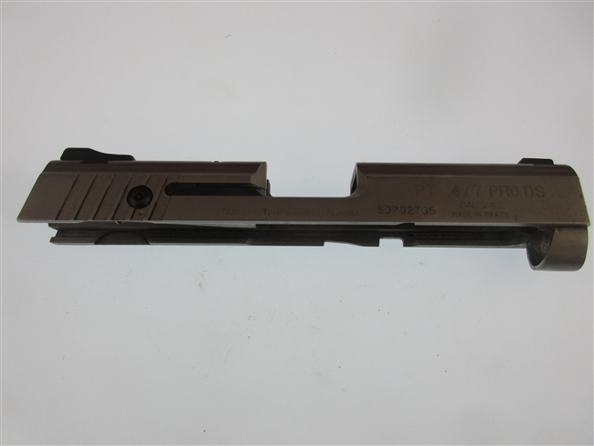 Taurus PT 24/7 Pro DS Slide Assembly, .40
â€‹Includes, Firing Pin, Sights & Extractor