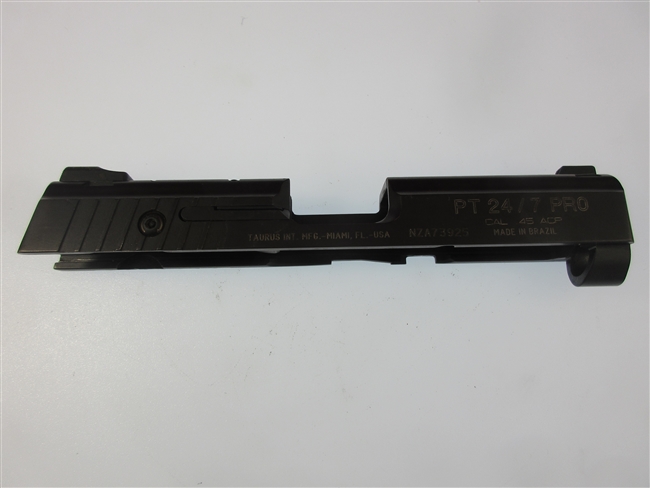 Taurus PT 24/7 Pro Slide Assembly, .45 Blued
â€‹Includes Firing Pin, Sights & Extractor