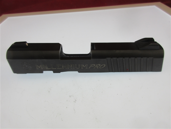 Taurus PT 140 Millennium Pro Slide Assembly
â€‹Includes Firing Pin, Sights & Extractor.  .40 S&W