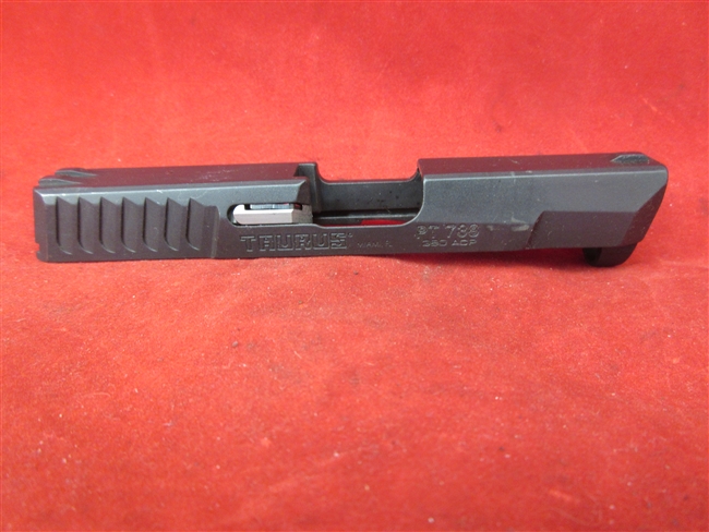 Taurus PT738 .380 Slide Assembly, Matte Black
â€‹Includes Firing Pin & Extractor