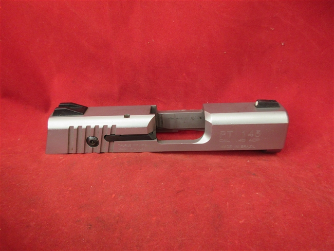 Taurus PT145 Slide Assembly, Stainless
â€‹Includes Firing Pin, Extractor & Sights