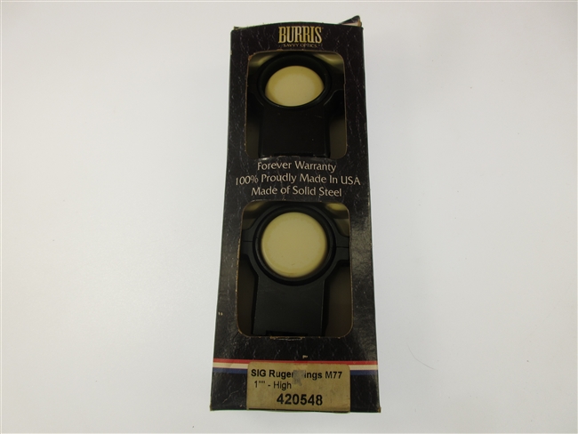 Burris # 420548 Signature Scope Rings
â€‹For Ruger M77, 1", High. New Old Stock