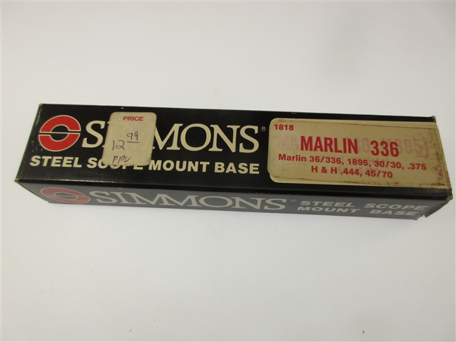 Simmons Scope Base, Marlin 336
â€‹Marlin 336, 1895, 30/30, .375, Blued Finish