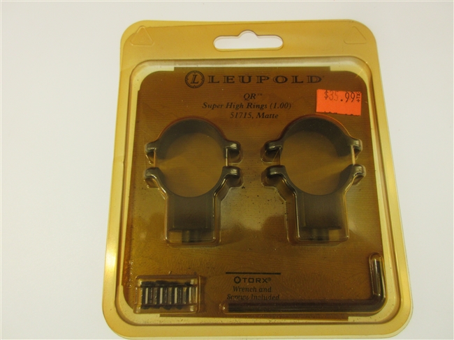 Leupold Super High Scope RIngs
Leupold â€‹Part # 51415, Matte Finish