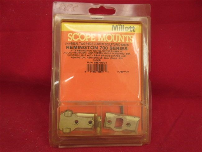 Millett # SB70901 Scope Base
â€‹Two Piece Turn In, Remington, Ruger, S&W 1500, 1700
