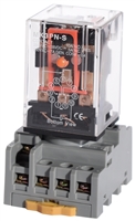 11-Pin Three-Pole Double Throw Ice Cube General Purpose Relay + Socket.  Choose: Voltage AC or DC