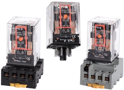 8-Pin/11-Pin Double Throw Ice Cube General Purpose Relay + Socket.  Choose: Voltage AC or DC