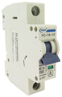 YC-16-1C YuCo CIRCUIT BREAKER 1P 16A 120/277V C CURVE  UL 1077 CSA C22.2