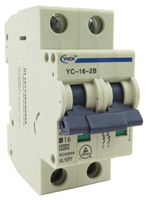 YC-16-2B YuCo CIRCUIT BREAKER 2P 16A 277/480V B CURVE  UL 1077 CSA C22.2