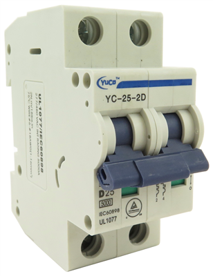 YC-25-2D YuCo CIRCUIT BREAKER 2P 25A 277/480V D CURVE  UL 1077 CSA C22.2