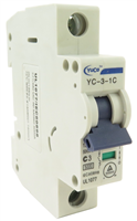 YC-3-1C YuCo CIRCUIT BREAKER 1P 3A 120/277V C CURVE  UL 1077 CSA C22.2